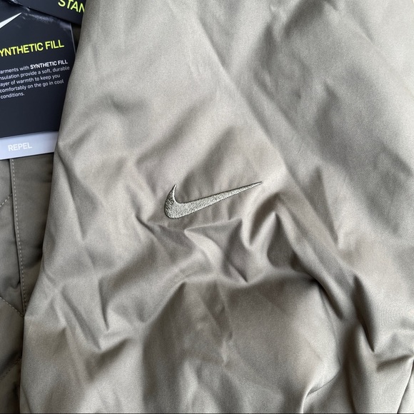 NIKE REPEL MENS SYNTHETIC FILL GOLF SHIRT JACKET SIZE XL QUILTED INSULATED GREEN - Picture 6 of 9